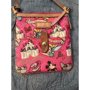 Disney Parks Dooney & Bourke Pink Sketch Letter Crossbody